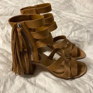 Marc Fisher fringe heeled sandals